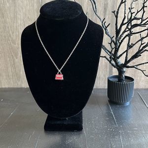 Salvatore Ferragamo Sofia Bag Charm Necklace Sterling Silver